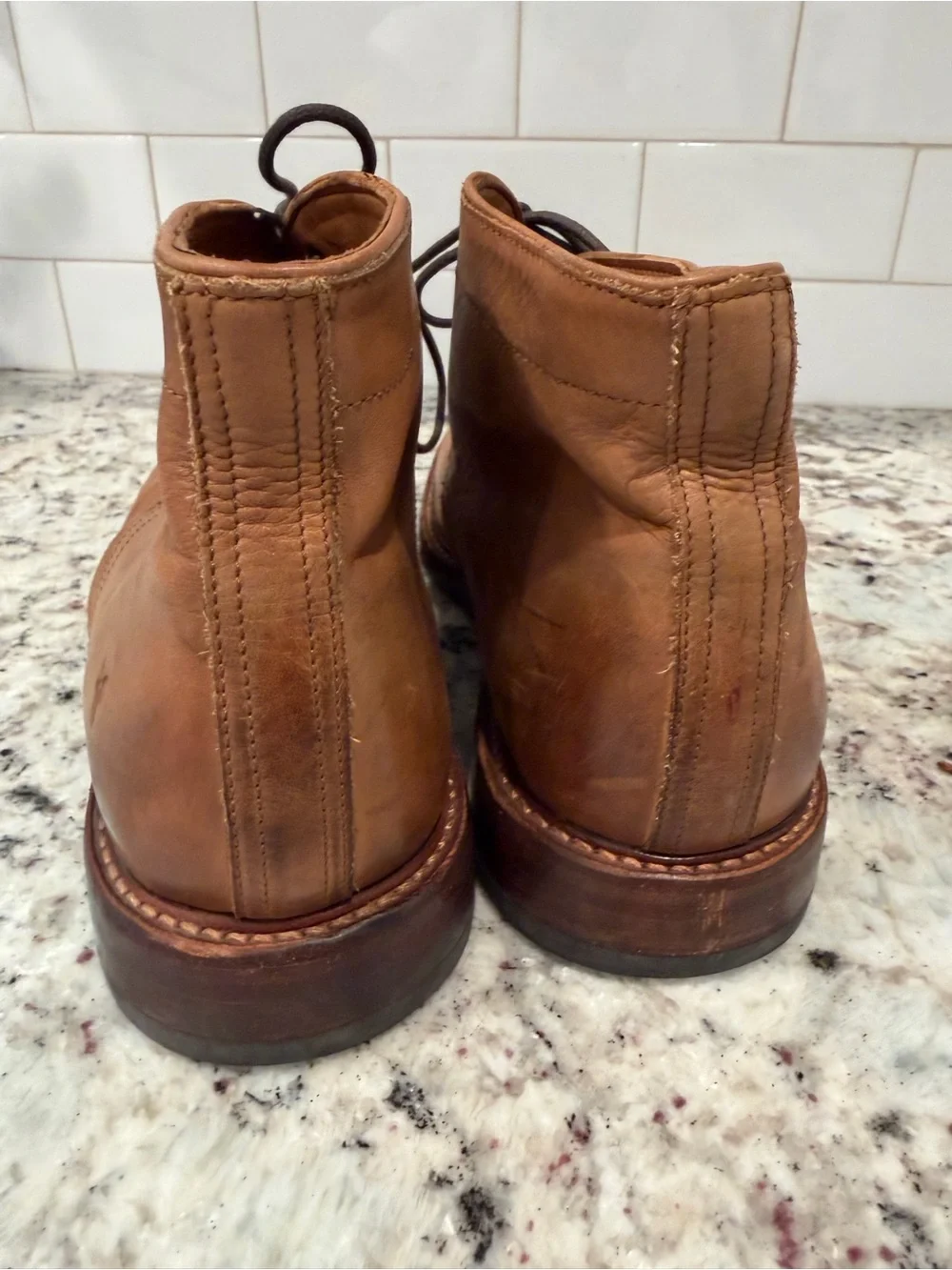 Frye Cognac Leather Chukka Boots